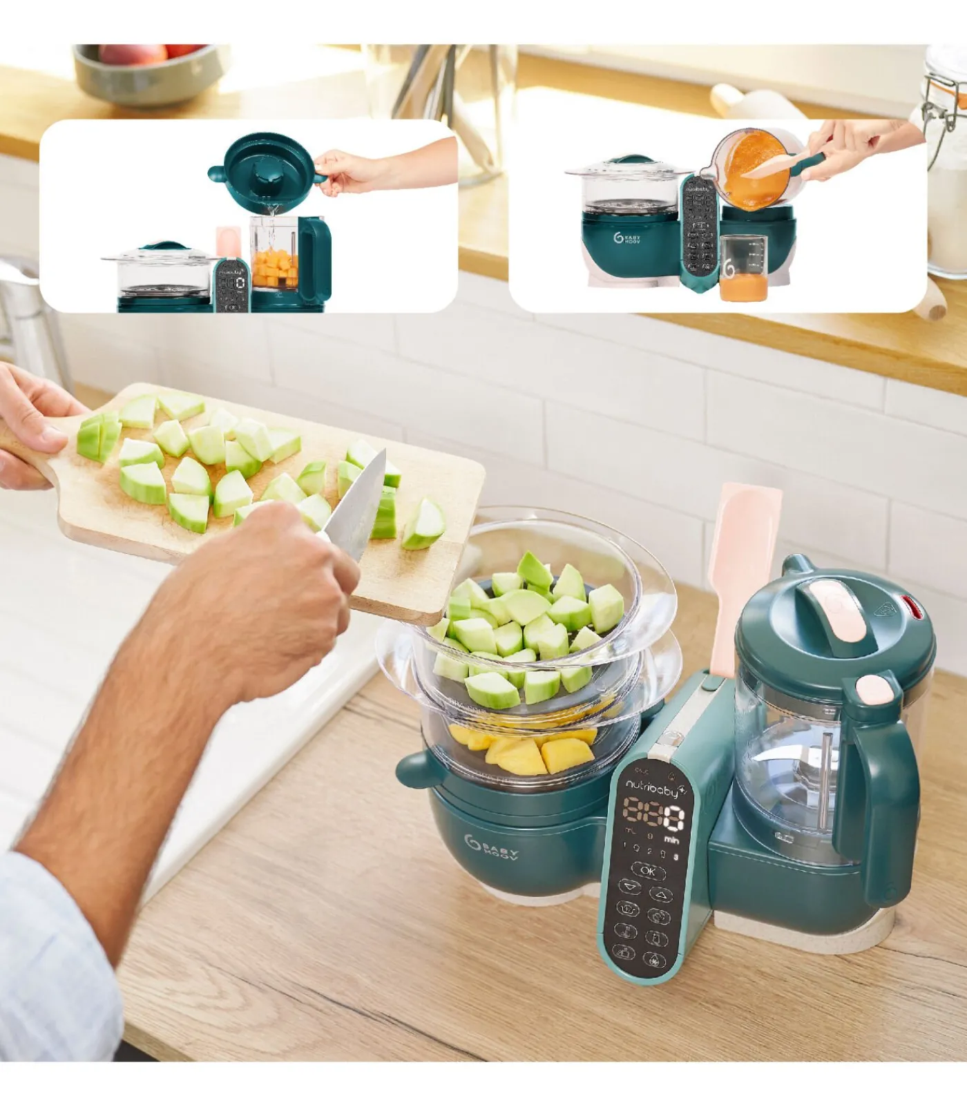 Kinderen BabyMoov Nutribaby(+) - Multifunctionele keukenmachine