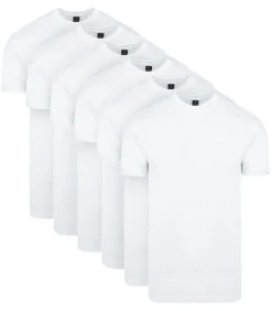 Best Obra T-Shirt Hoge rond Hals Wit 6-Pack Heren T-Shirts & Polo's