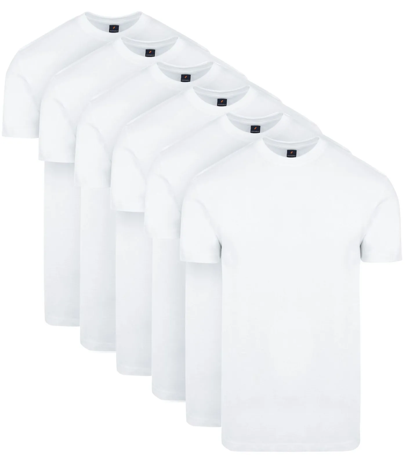 Best Obra T-Shirt Hoge rond Hals Wit 6-Pack Heren T-Shirts & Polo's