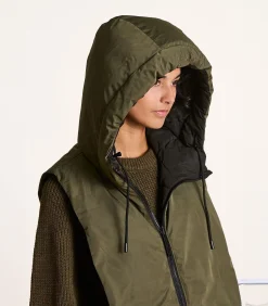 DAMES La Fée Maraboutée Omkeerbare capuchon zwart en kaki