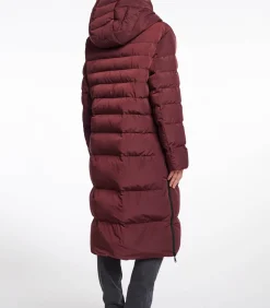 DAMES Rino&Pelle Omkeerbare lange jas met capuchon Chocoladeboon en oranje 34