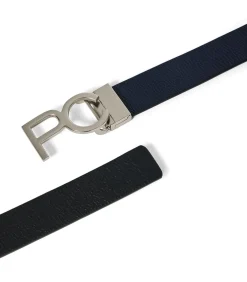 Heren Polo Club Omkeerbare riem ‘Bennet’ in marineblauw en zwart met gesp van PC
