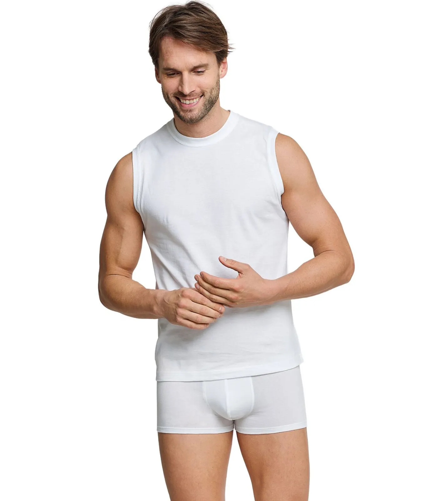 Heren SCHIESSER Onderhemd Essentials Set van 2