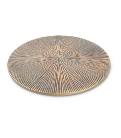 Hot Onderzetter 26cm geribbeld goud Charm - (x2) Keukenaccessoires