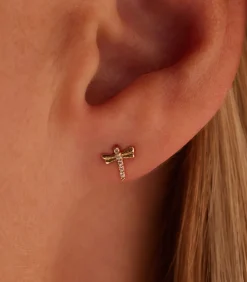 DAMES Lucardi Oorbellen 9 Karaat - Goudkleurig