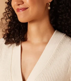 Discount Oorbellen Staal - bloem DAMES Oorbellen