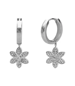 DAMES GUESS Oorbellen Staal - bloem