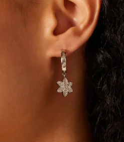 DAMES GUESS Oorbellen Staal - bloem