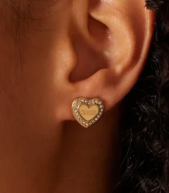 DAMES GUESS Oorbellen Staal - Goudkleurig