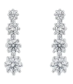 Outlet Oorbellen voor dames, 925 Sterling zilver, zirkonia synth. DAMES Oorbellen