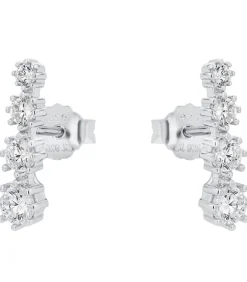 Outlet Oorbellen voor dames, 925 Sterling zilver, zirkonia synth. DAMES Oorbellen