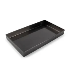 Sale Opbergbak 28x16xH3cm geborsteld zwart Vanity Keukenaccessoires
