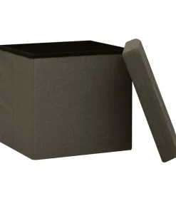 New Opbergkruk inklapbaar kunstlinnen donkerbruin Stoelen