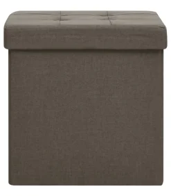 vidaXL Opbergkruk inklapbaar kunstlinnen bruin