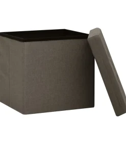 vidaXL Opbergkruk inklapbaar kunstlinnen bruin