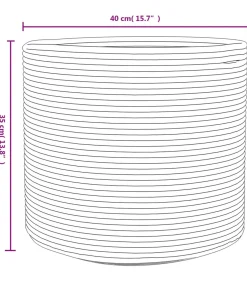 vidaXL Opbergmand Ø 40x35 cm katoen grijs en wit