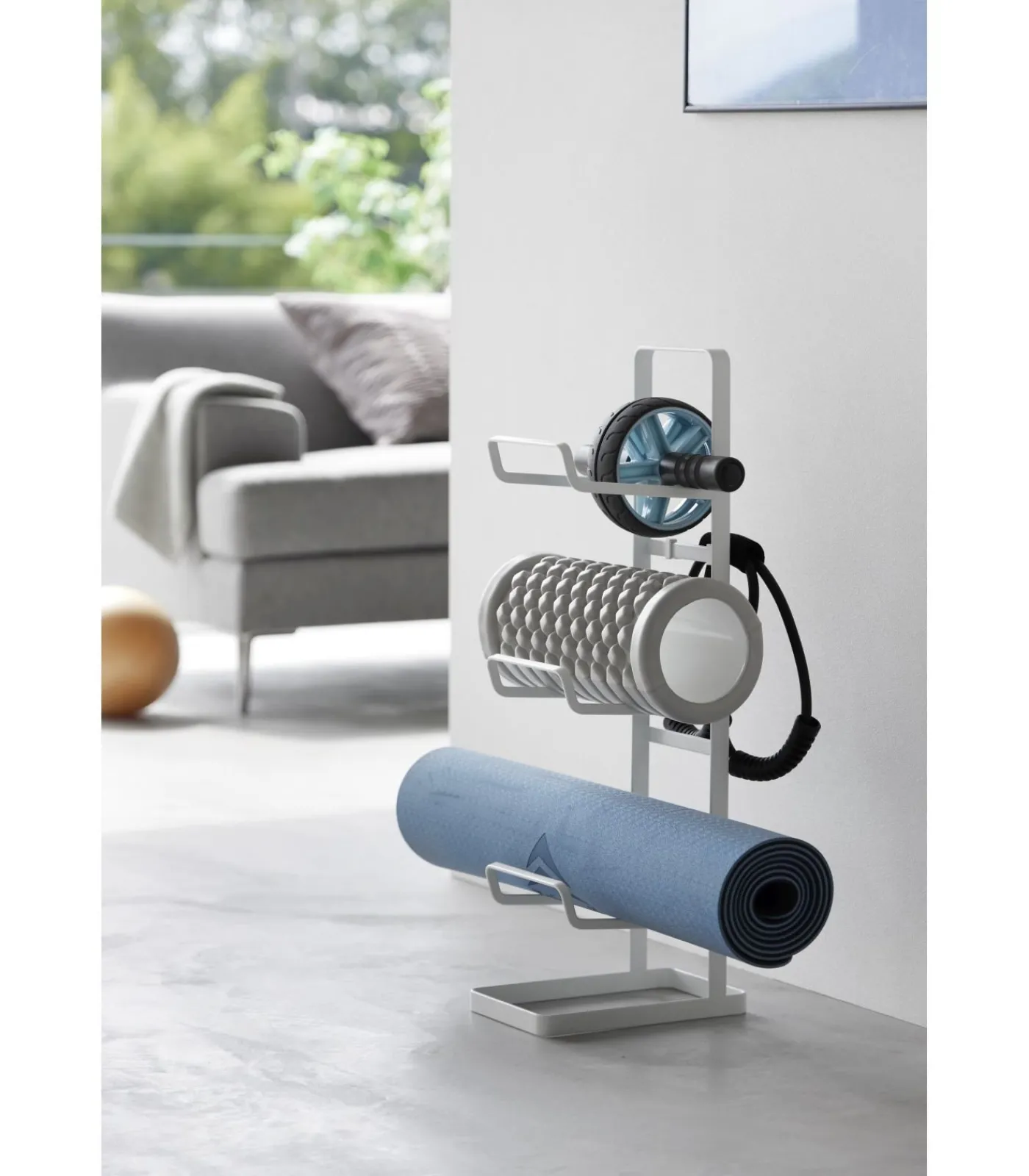 YAMAZAKI Opbergrek voor Fitnessapparatuur - Tower - Wit