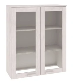 Opzetkast HAMAR 85x35x100 cm massief grenenhout wit Meubels