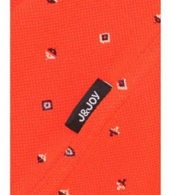 Kinderen J&JOY Oranje jongens poloshirt met micro bergpatroon met reflectie