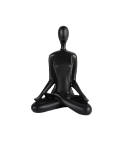 Sale Ornament Open Lotus - Zwart - 15x11x21cm Decoratie