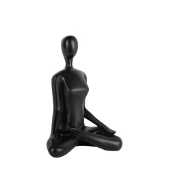 Sale Ornament Open Lotus - Zwart - 15x11x21cm Decoratie