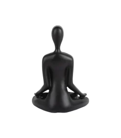 Sale Ornament Open Lotus - Zwart - 15x11x21cm Decoratie