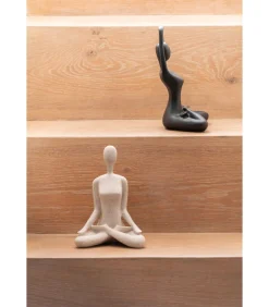 Present Time Ornament Stretched Lotus - Zwart - 14.5x12x23.5cm