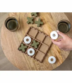 Present Time Ornament Tic Tac Toe - Groen - 18.5x18.5x5cm