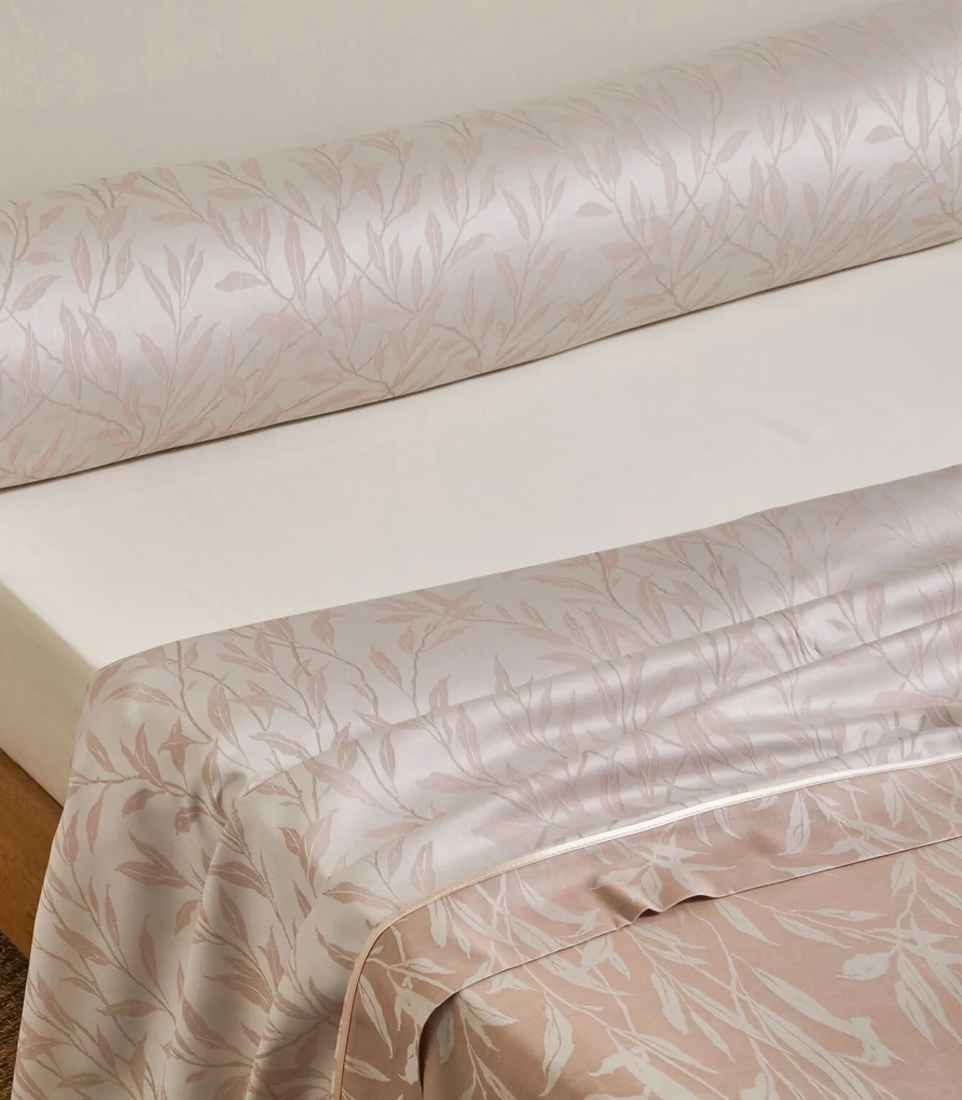 Online OSIER Poudre - Laken Jacquard katoen Lakens