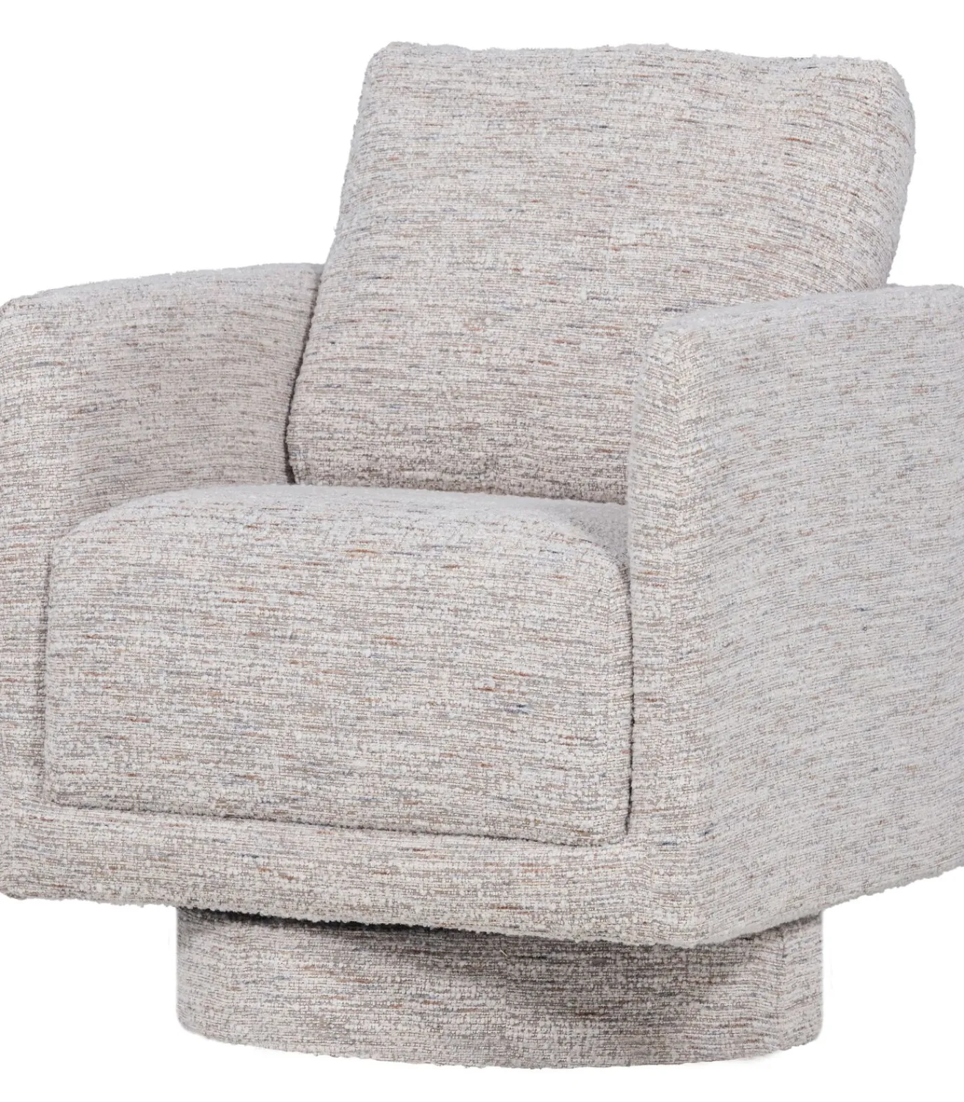 Clearance Oska Draaifauteuil - Melange Stof - Naturel - 64x78x79 Zetels