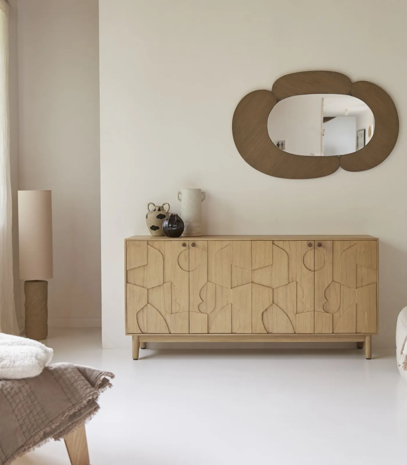 Tikamoon Otho - Buffetkast in mindihout, 165 cm