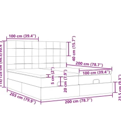 vidaXL Ottoman bed met matrassen 200x200cm fluweel roze