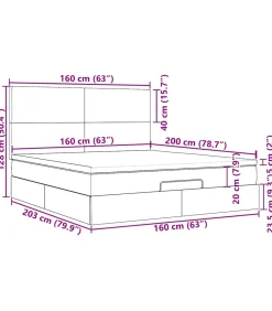 Hot Ottoman bed met matrassen 160x200cm fluweel donkerblauw Bedden