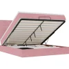 Sale Ottoman bed met matrassen en LED's 200x200cm fluweel roze Bedden
