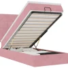 Ottoman bed met matrassen 100x200cm fluweel roze Bedden