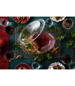 Sareva Ovenschaal met deksel - Hittebestendig glas - Ovaal - 28 x 19 cm / 4 liter