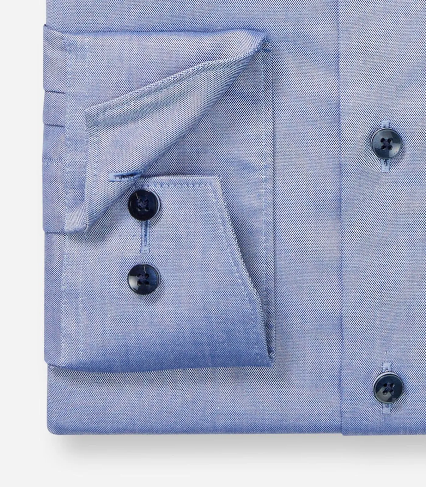 Heren OLYMP Overhemd Luxor Modern Fit Button Down Mid-Blauw