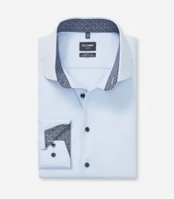 New Overhemd Modern Fit 24/7 Stretch Lichtblauw Heren Hemden