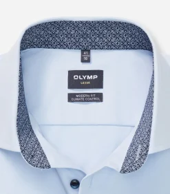 New Overhemd Modern Fit 24/7 Stretch Lichtblauw Heren Hemden