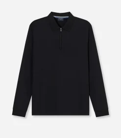 Discount Overhemd Zip Pullover Zwart Heren Truien & Cardigans