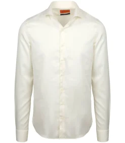 Heren Suitable Overhemd Extra Lange Mouwen Twill Ecru