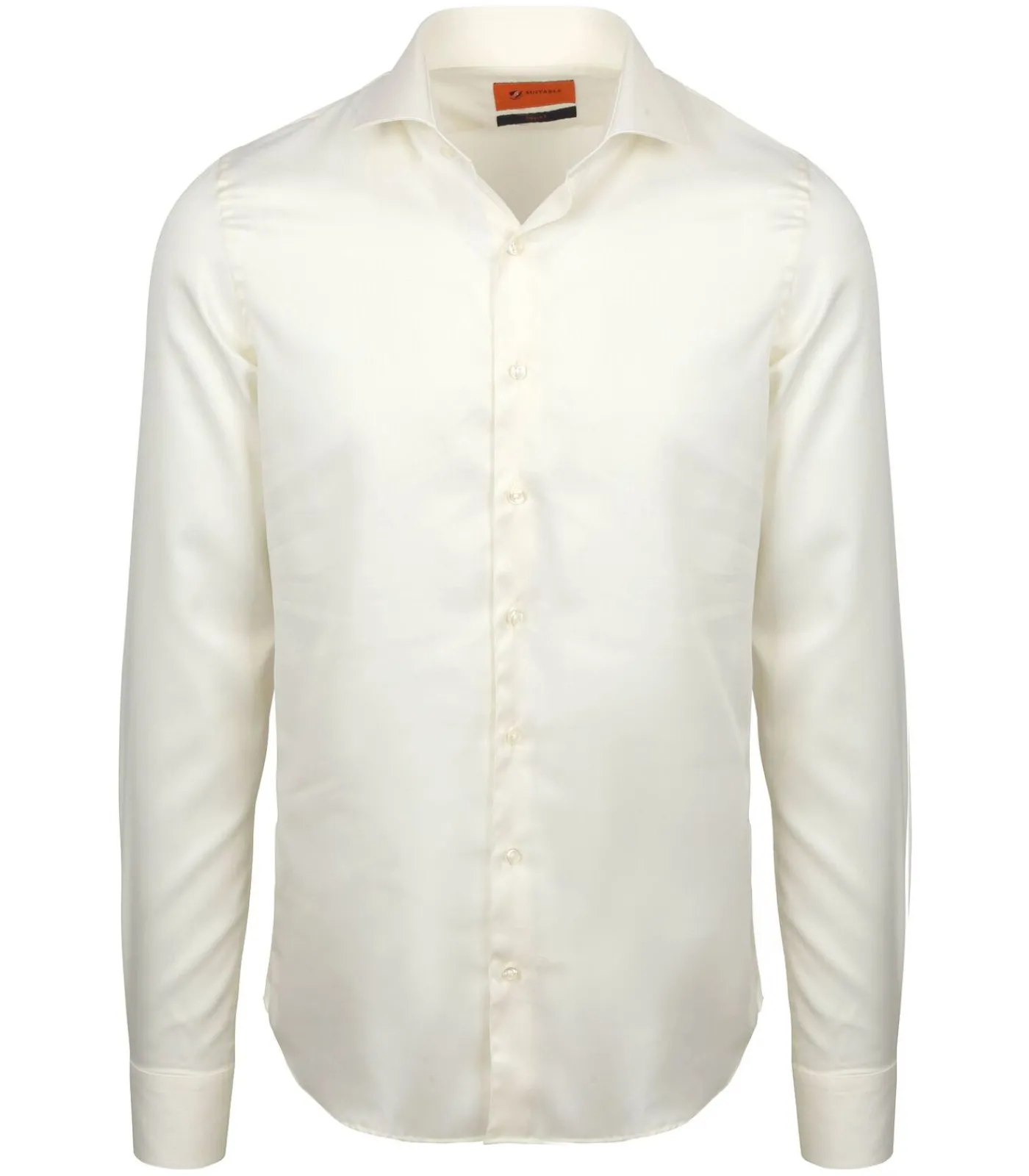 Heren Suitable Overhemd Extra Lange Mouwen Twill Ecru