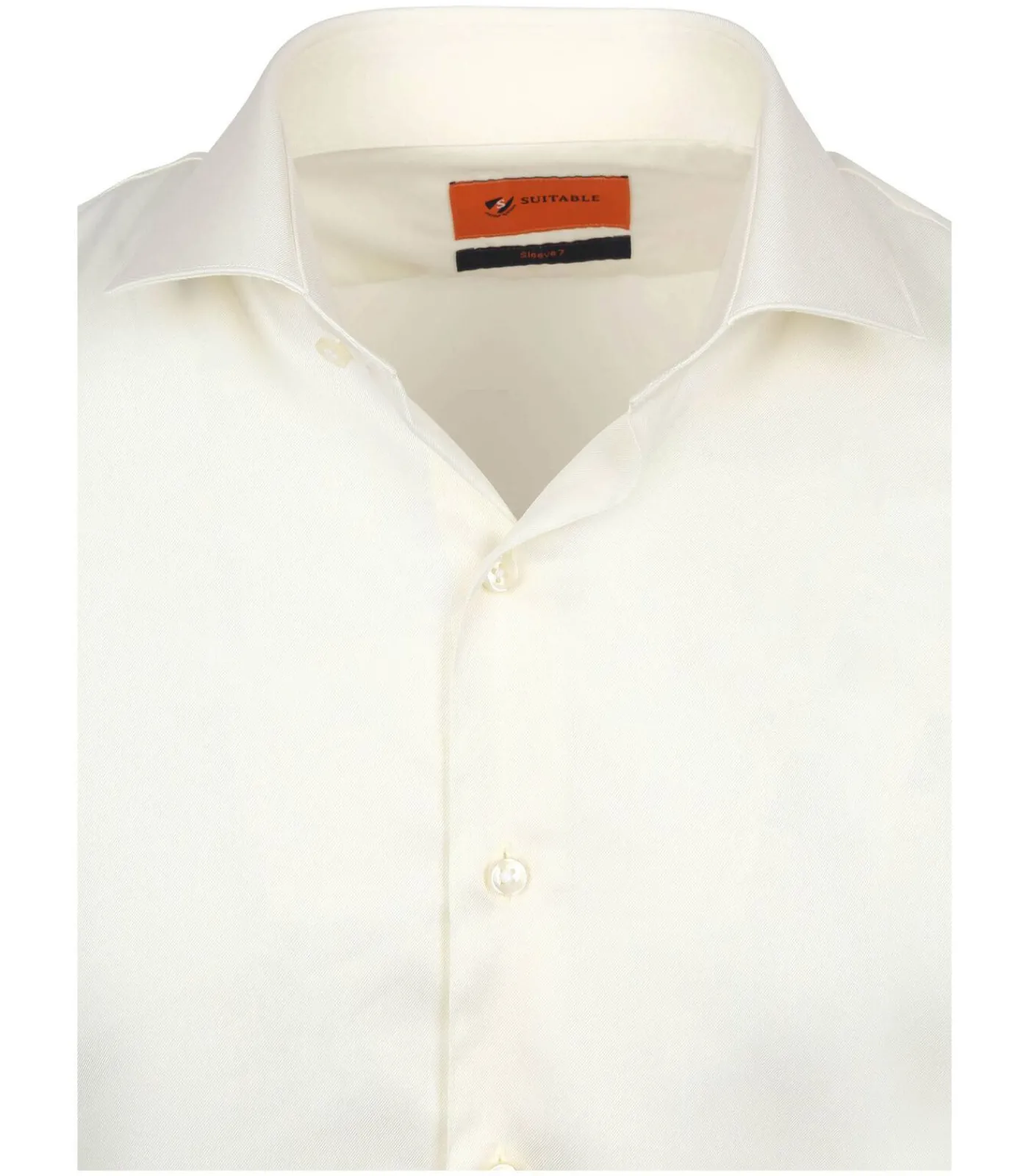 Heren Suitable Overhemd Extra Lange Mouwen Twill Ecru