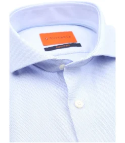 Discount Overhemd Jacquard Luxe Lichtblauw Heren Hemden