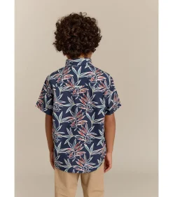 Kinderen J&JOY Overhemd met korte mouwen en bloemenprint