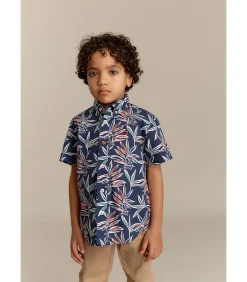 Kinderen J&JOY Overhemd met korte mouwen en bloemenprint