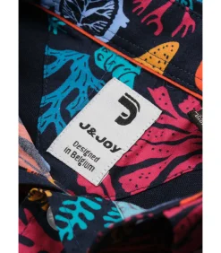 Hot Overhemd met korte mouwen en koraalprint Kinderen Hemden