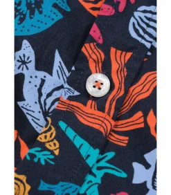 Hot Overhemd met korte mouwen en koraalprint Kinderen Hemden