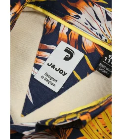 Kinderen J&JOY Overhemd met korte mouwen en bladerenprint