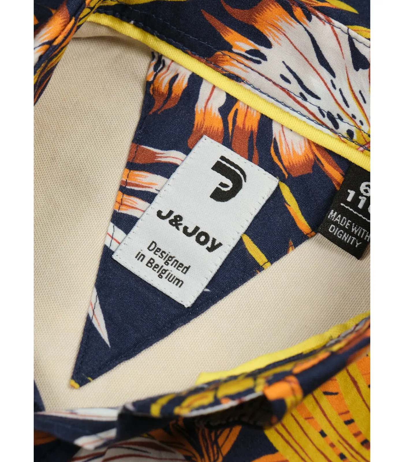 Kinderen J&JOY Overhemd met korte mouwen en bladerenprint